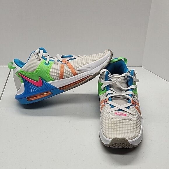 Nike LeBron Witness 7 Sneakers Grey Fog Hyper Pink DM1123-003 Trainers Size 10 - Picture 14 of 15